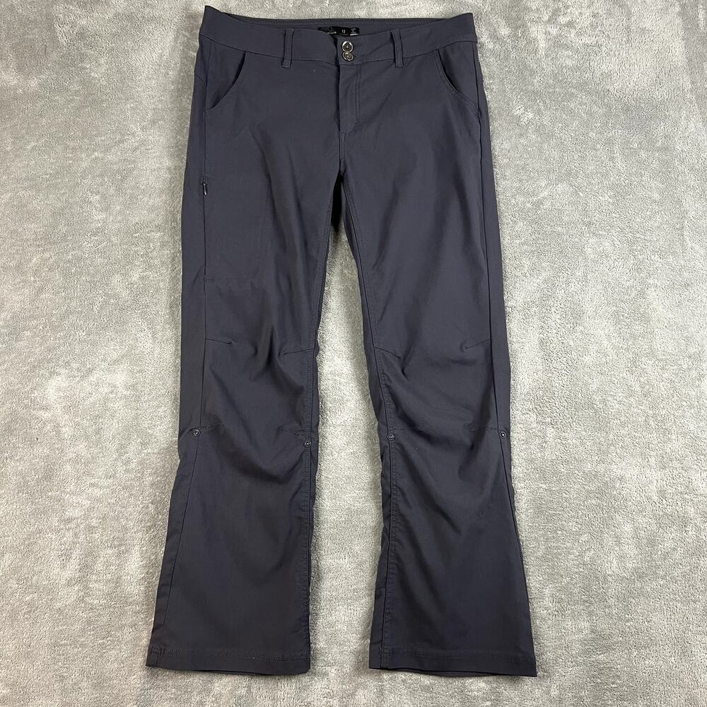 Prana Halle Pants Womens 12 Grey Performance Stretch Outdoor Hiking